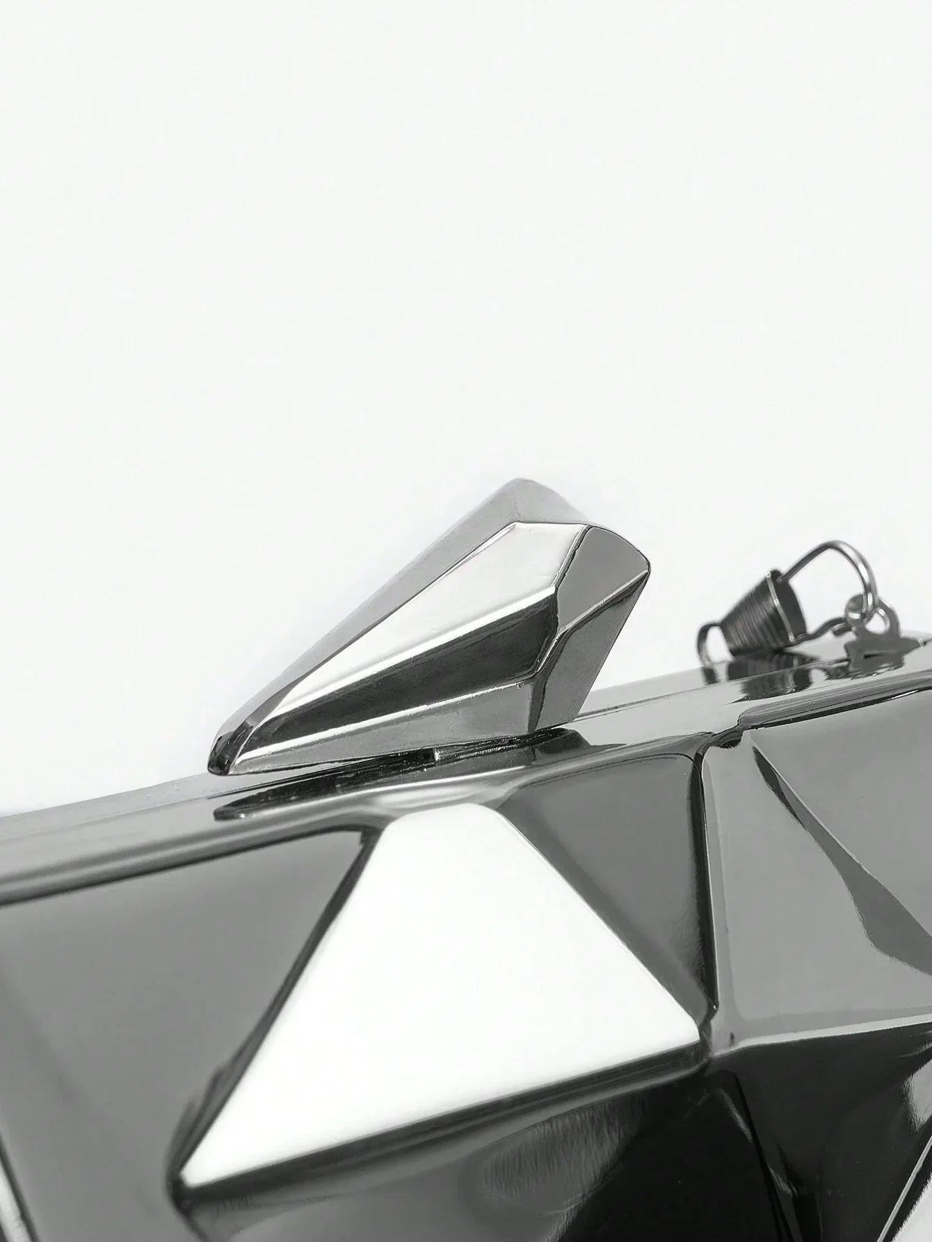 Buy SHEIN SXY Silver Irregular Geometric Shaped Fashion Evening Bag in Pakistan