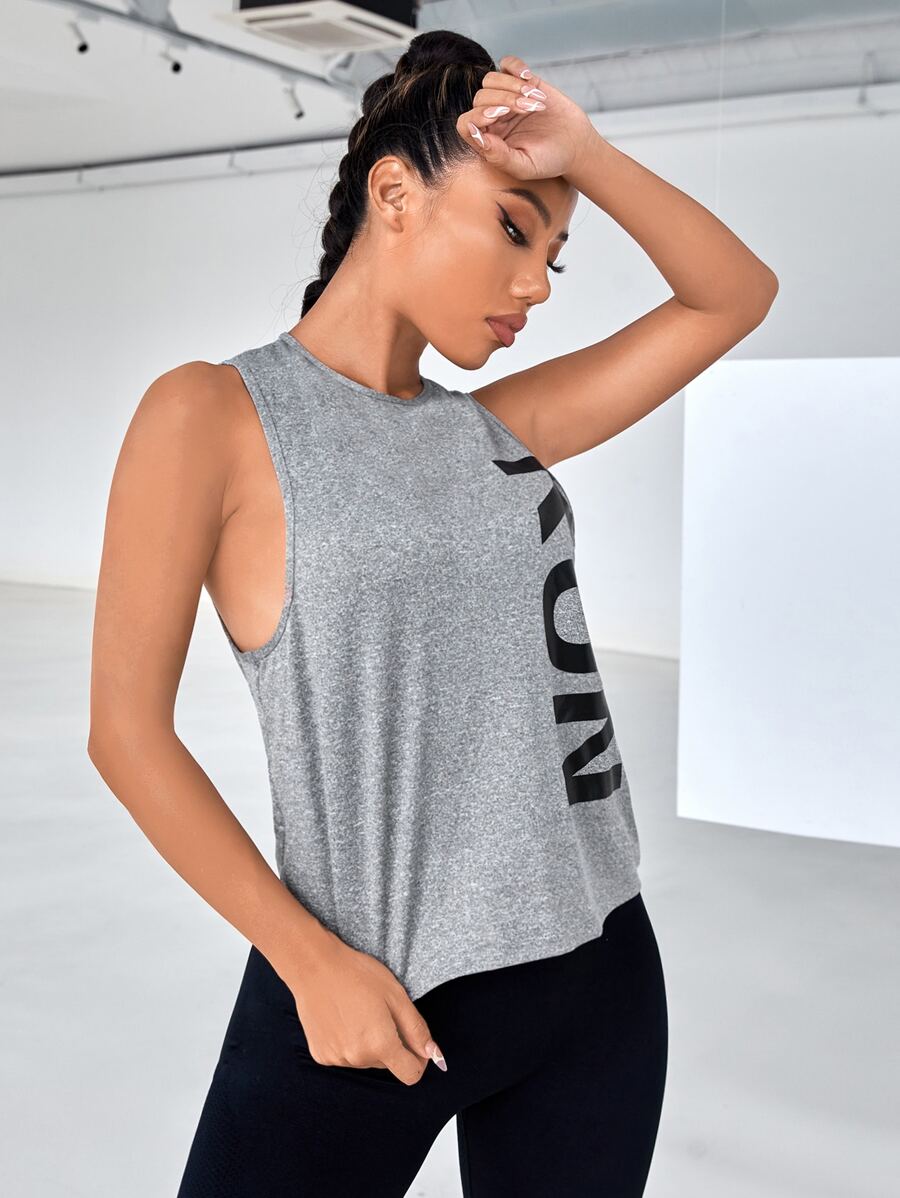 Buy SHEIN Sport Gameset Letter Graphic Sports Tank Top Gym Top in Pakistan