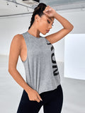 Buy SHEIN Sport Gameset Letter Graphic Sports Tank Top Gym Top in Pakistan