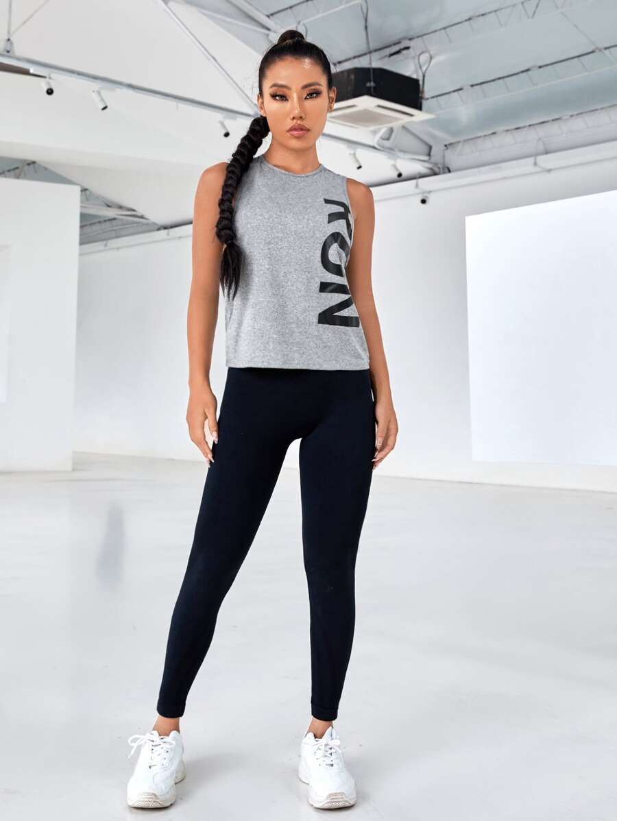 Buy SHEIN Sport Gameset Letter Graphic Sports Tank Top Gym Top in Pakistan