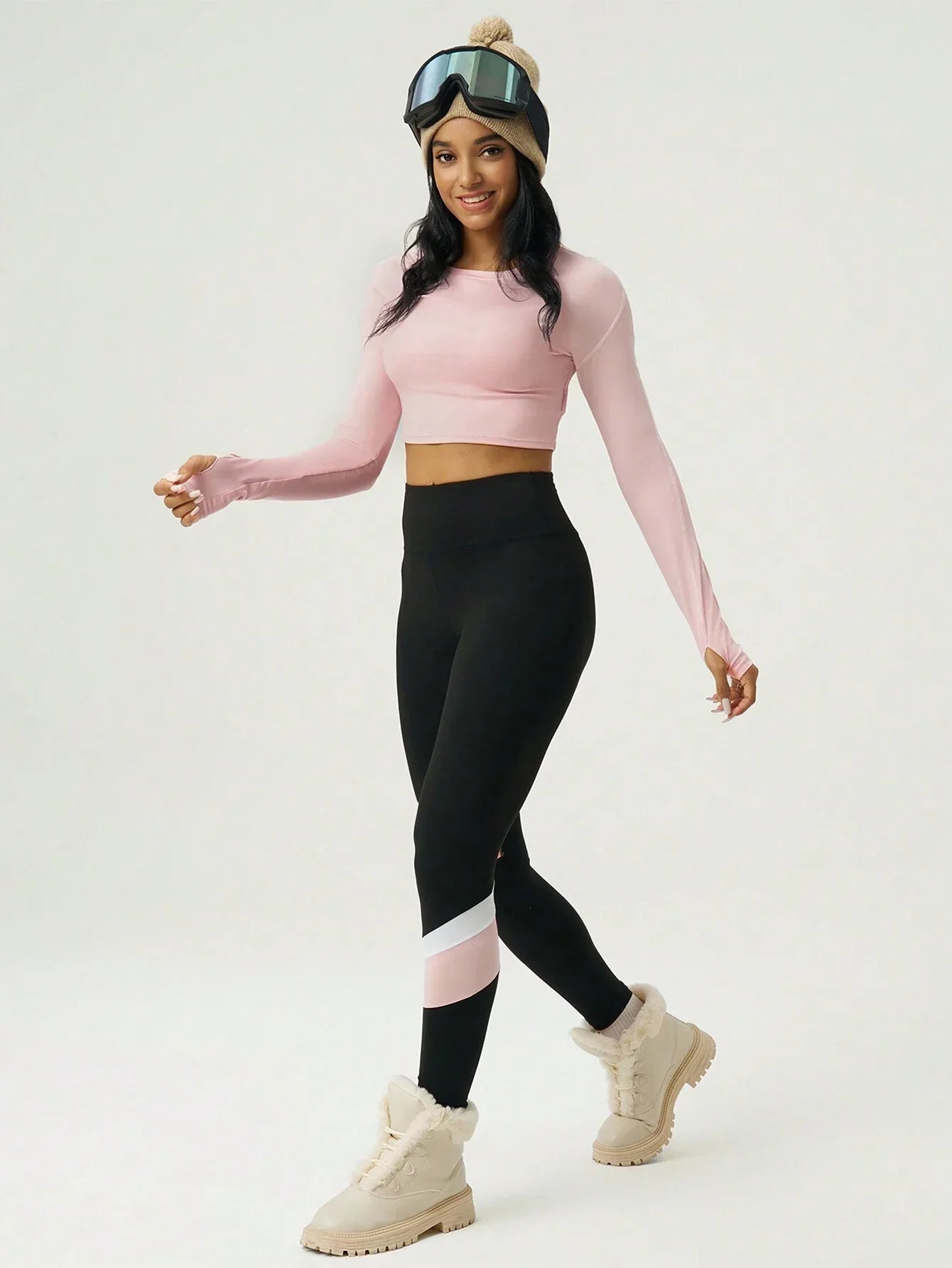 Buy SHEIN Sport Studio Color Block High Elasticity Women's Sports Suit in Pakistan
