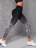 Buy SHEIN Sport Studio SHEIN Ombre & Random Print Yoga Leggings Seamless High Stretch Tummy Control Sports Tights in Pakistan