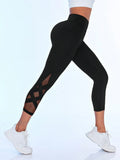 Buy SHEIN Sport Studio Solid Color Elastic Summer Sports Leggings in Pakistan