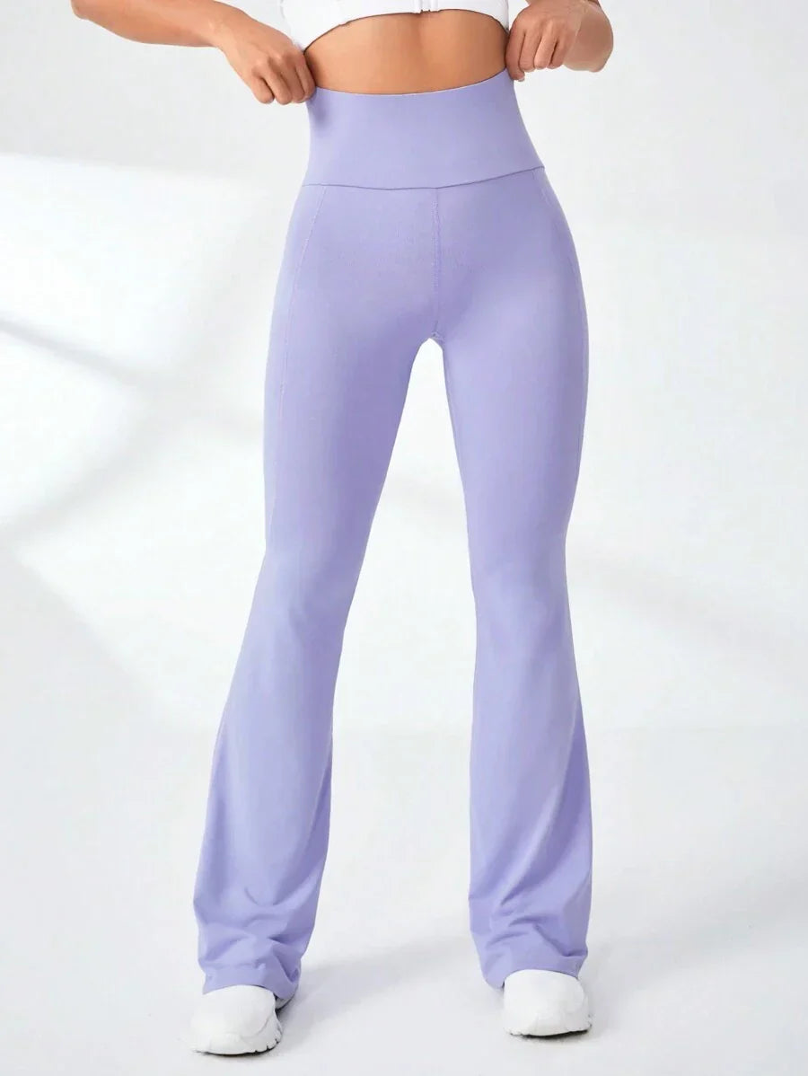 Buy SHEIN Sport Studio Wide Waistband Flare Leg Sports Pants in Pakistan