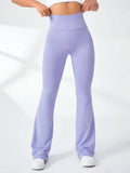 Buy SHEIN Sport Studio Wide Waistband Flare Leg Sports Pants in Pakistan