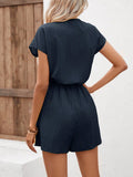 Buy SHEIN Unity Batwing Sleeve Knot Front Shirt Romper in Pakistan