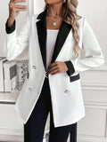Buy SHEIN Unity Contrast Panel Double Breasted Blazer in Pakistan