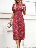 Buy SHEIN Unity Floral Print Puff Sleeve Dress in Pakistan