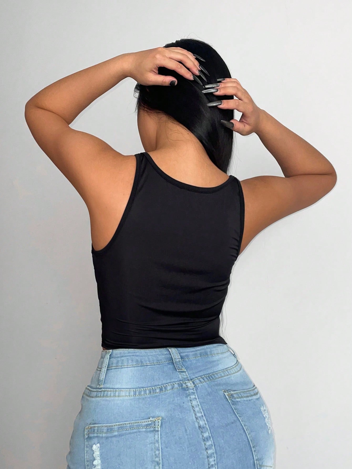 Buy SHEIN Unity Rhinestone Detail Crop Tank Top in Pakistan