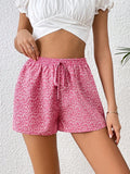 Buy SHEIN VCAY Plants Print Knot Waist Shorts in Pakistan