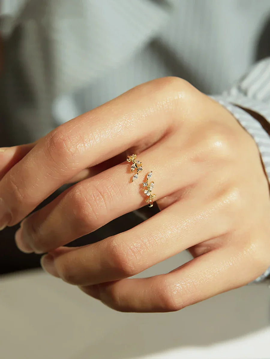 Buy SHEIN X Lucía Bellido Rhinestone Decor Cuff Ring 1pc in Pakistan