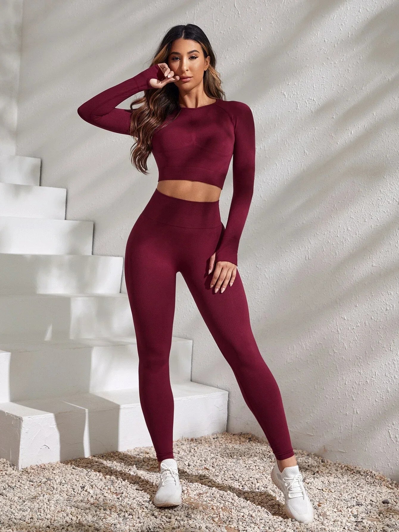 Buy SHEIN Yoga Basic 2pcs Seamless Fitness Suit in Pakistan