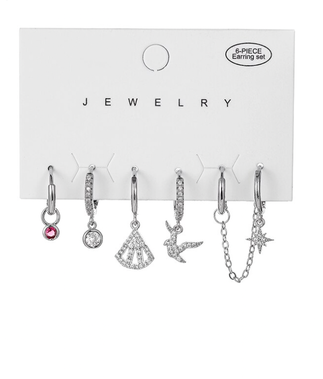 Buy Orb & Gravel S925 Huggie Hoop Stud Set in Pakistan
