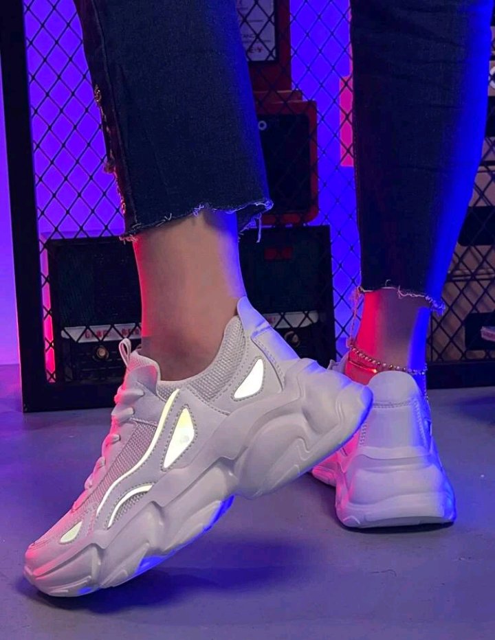 Buy SHEIN Women Two ToneåÊ Colorblock Lace-Up Front Chunky Sneakers in Pakistan