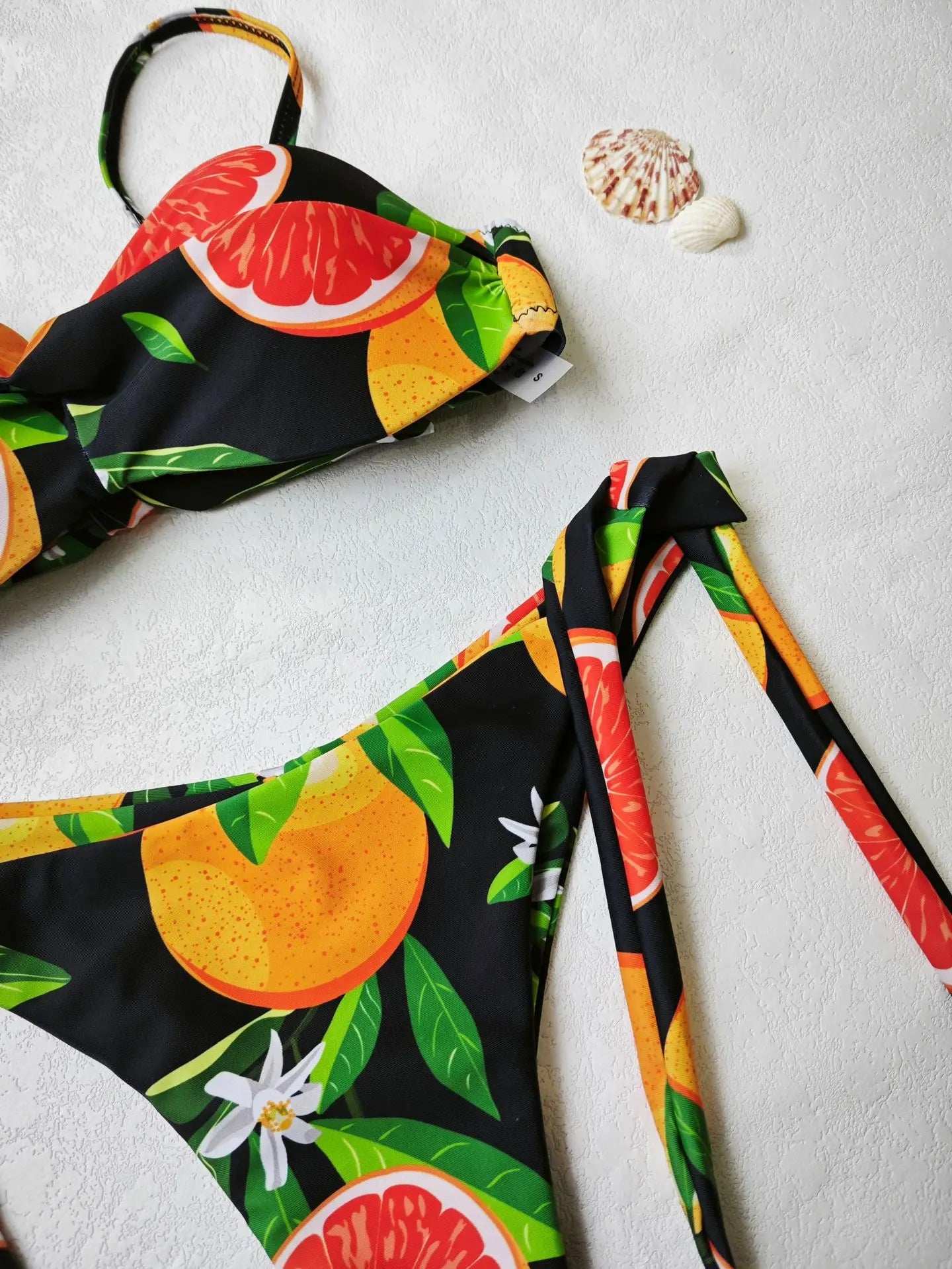 Buy Leaf Fruit Print Pushup Thong Bikini set in Pakistan