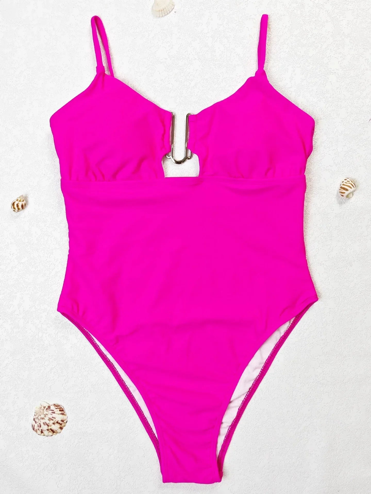 Buy Pink V Suspender One piece Bikini Swimsuit in Pakistan