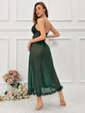 Buy SHEIN Sequin Patchwork See-through Mesh Cami Lingerie Dress in Pakistan