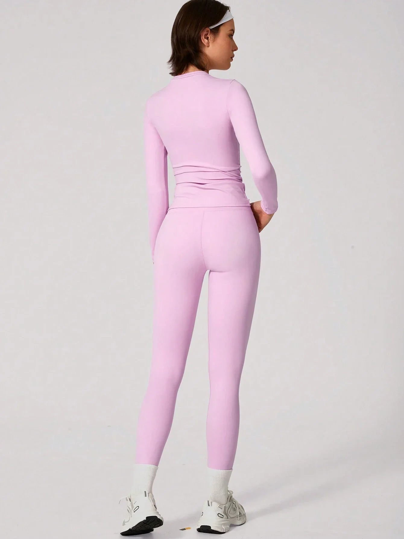 Buy SHEIN Set Women Simple Solid Color Sports Top And Pants Base Set Yoga Daily in Pakistan