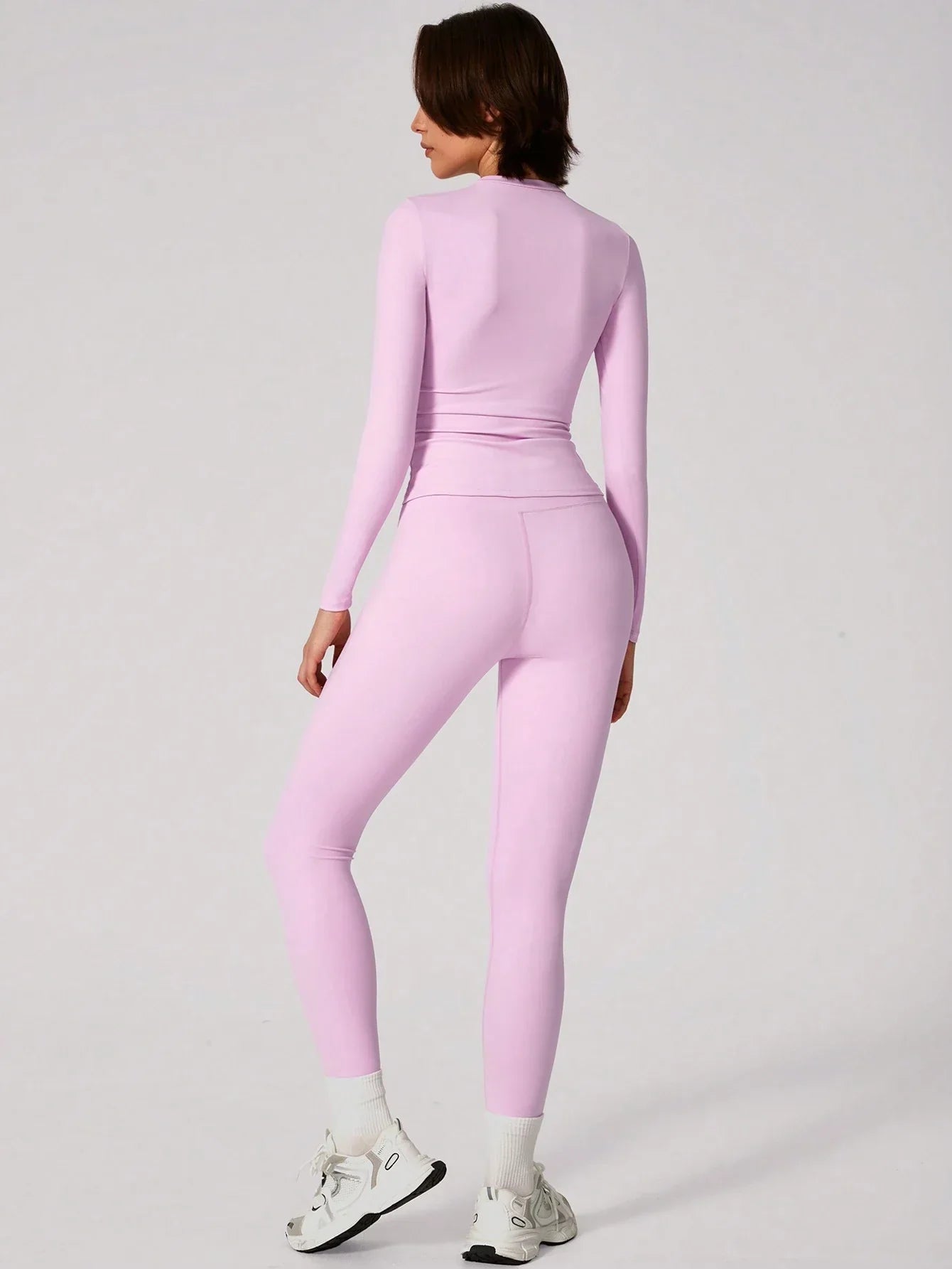 Buy SHEIN Set Women Simple Solid Color Sports Top And Pants Base Set Yoga Daily in Pakistan