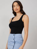 Buy Shein Basics Square Neck Solid Tank Top in Pakistan