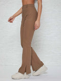 Buy Shein Slit Hem Flare Leg Pants in Pakistan