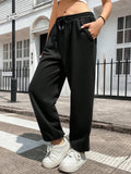 Buy SHEIN Solid Drawstring Waist Slant Pocket Sweatpants in Pakistan