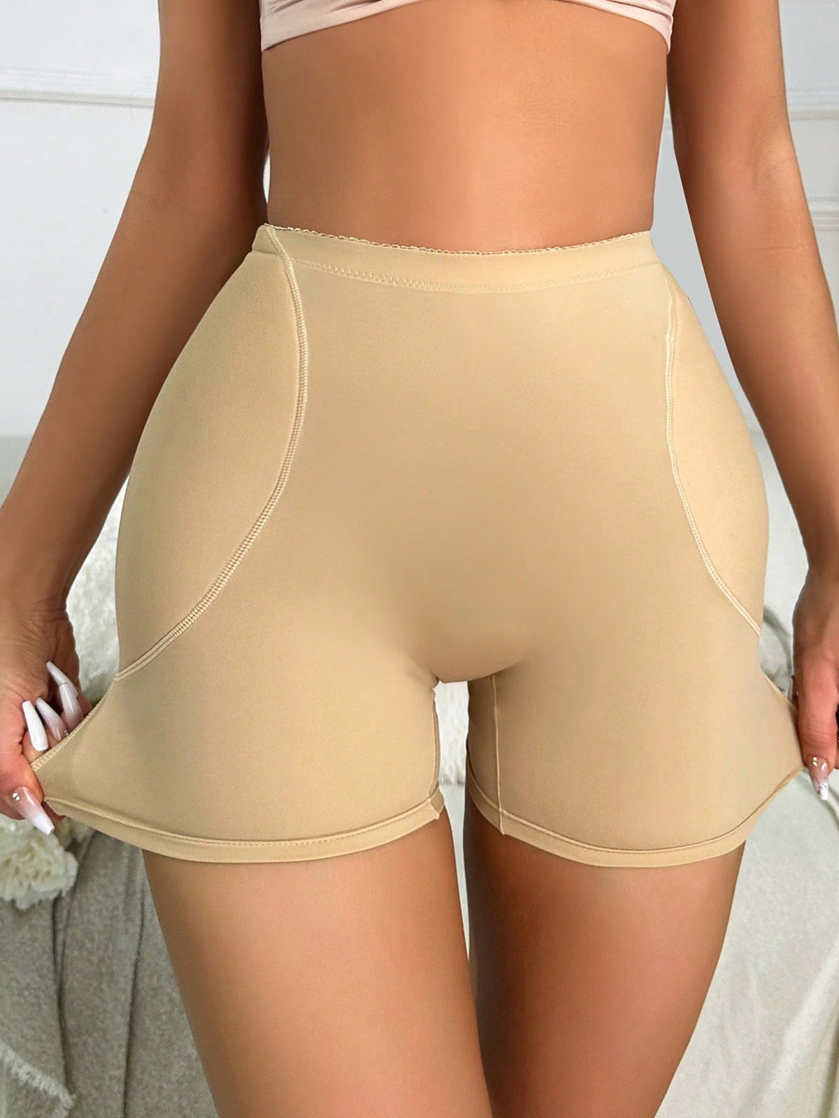 Buy SHEIN Solid High Waisted Shapewear Shorts in Pakistan
