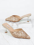 Buy SHEIN Sparkly Pointy Toe Slip On Mules in Pakistan