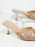 Buy SHEIN Sparkly Pointy Toe Slip On Mules in Pakistan