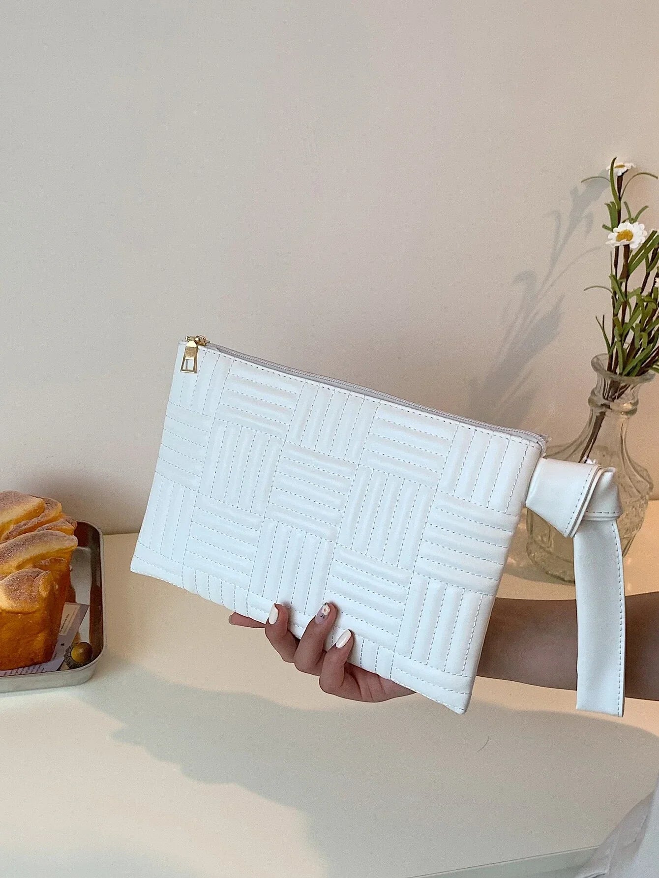 Buy SHEIN Square Bag Minimalist Stitch Detail Square Bag in Pakistan