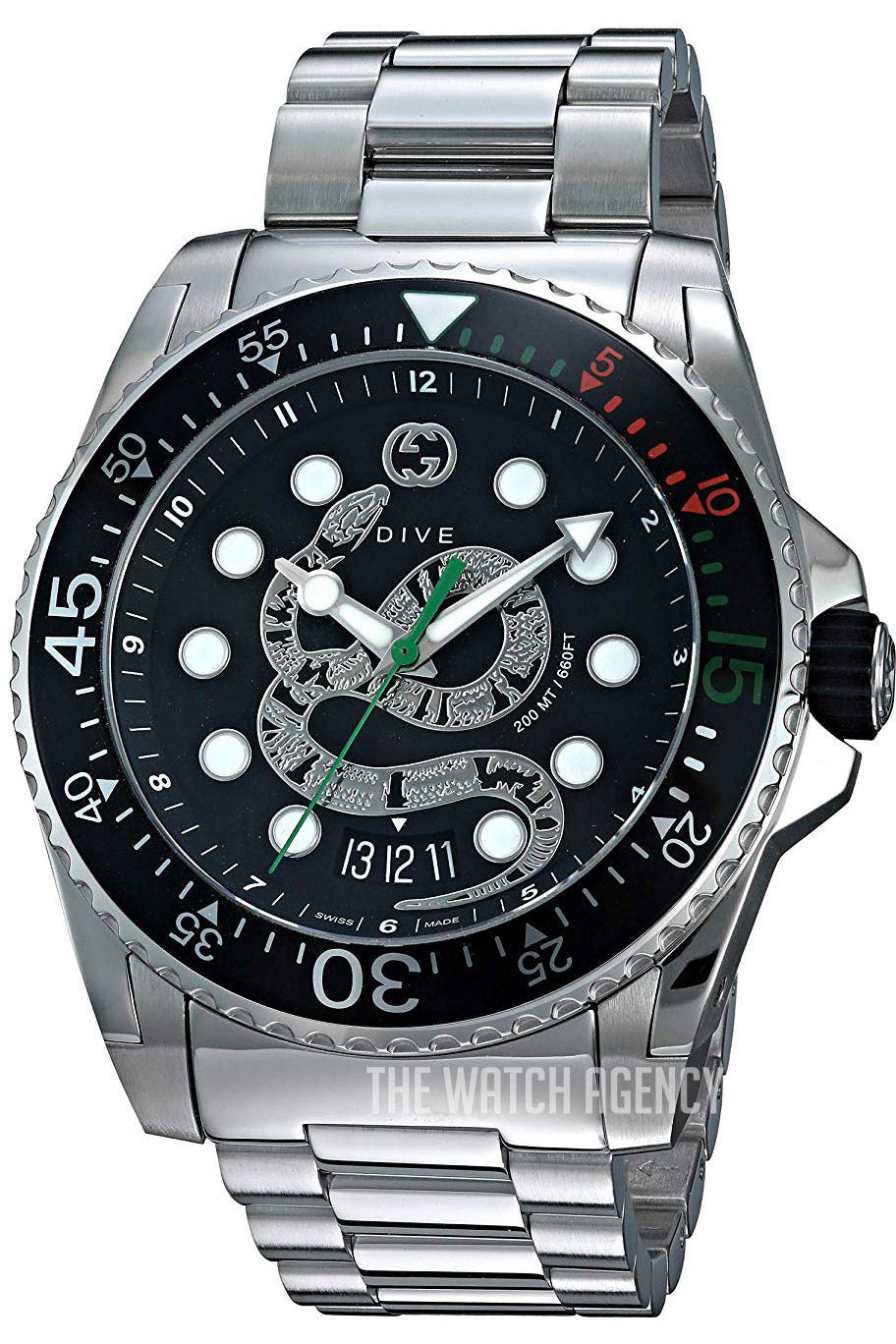 Buy Gucci Men's Swiss Made Quartz Stainless Steel Black Dial 45mm Watch YA136218 in Pakistan