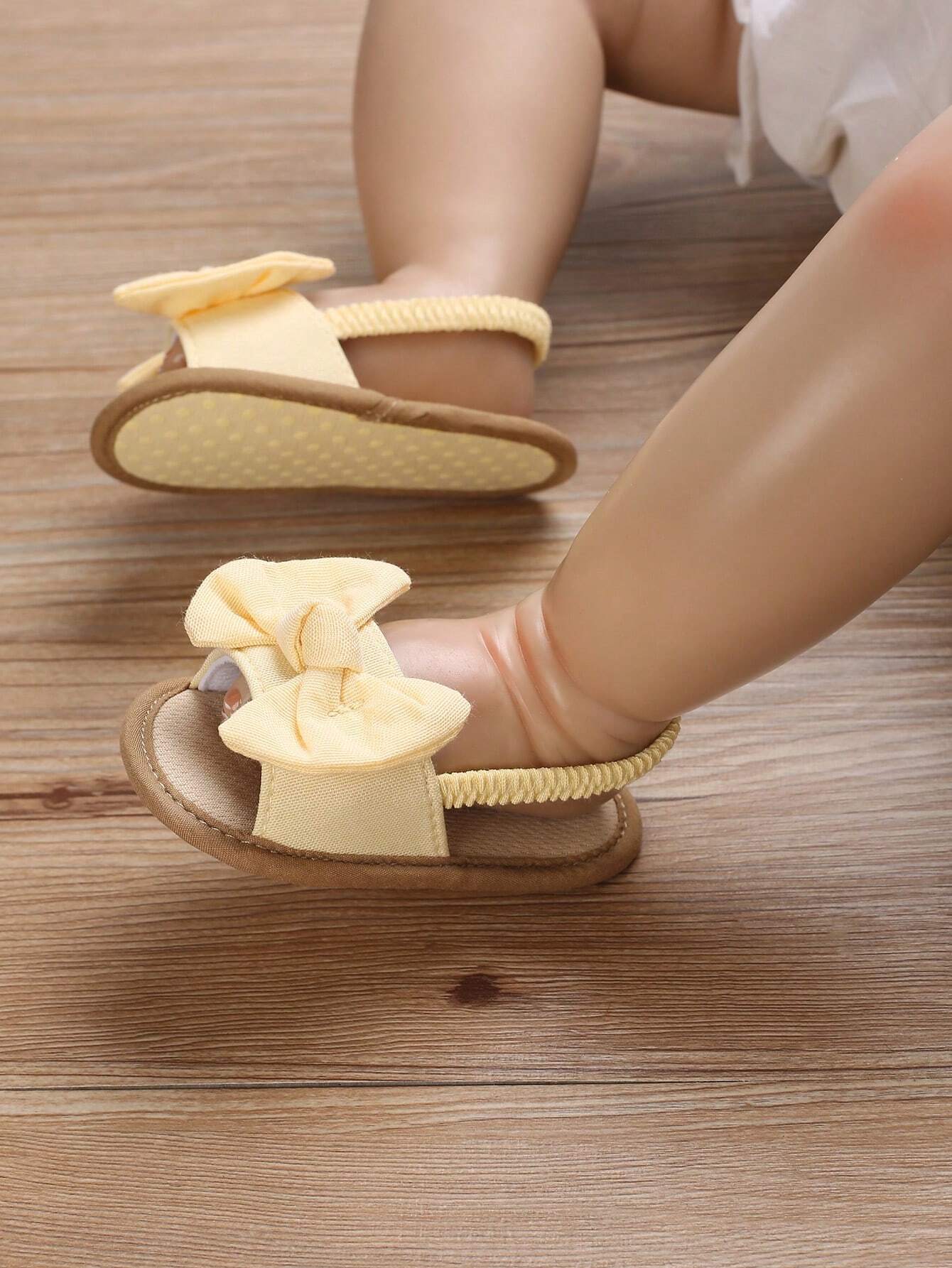 Buy SHEIN Summer Yellow Soft Sole Baby Sandals For Girls Aged 0-1 in Pakistan