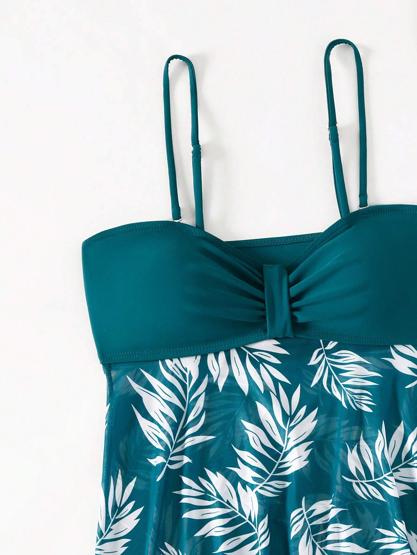 Buy SHEIN Swim Lushoire Summer Beach Tropical Print Ruched Dress Swimsuit in Pakistan