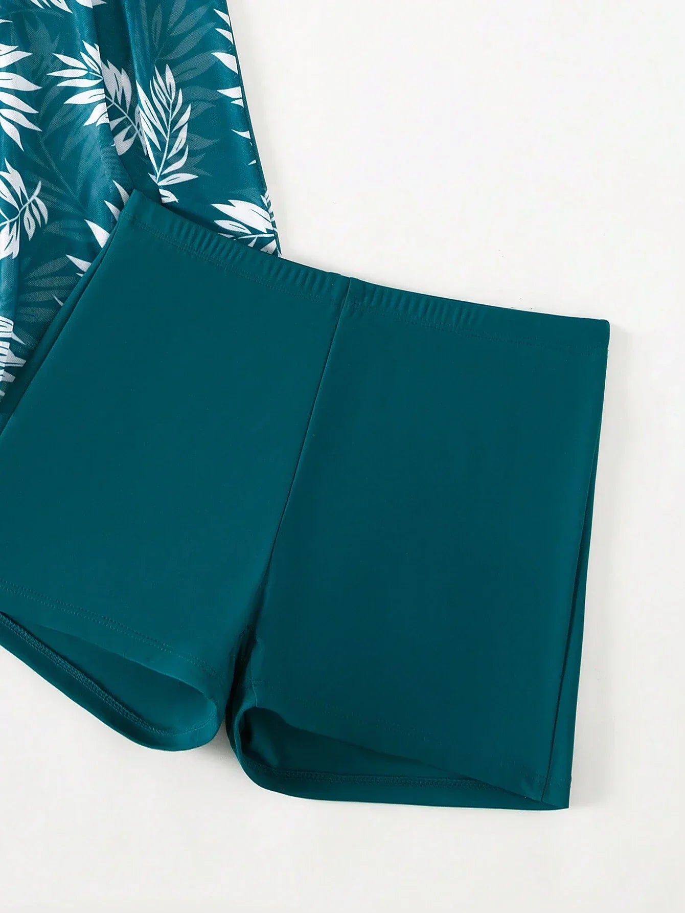 Buy SHEIN Swim Lushoire Summer Beach Tropical Print Ruched Dress Swimsuit in Pakistan