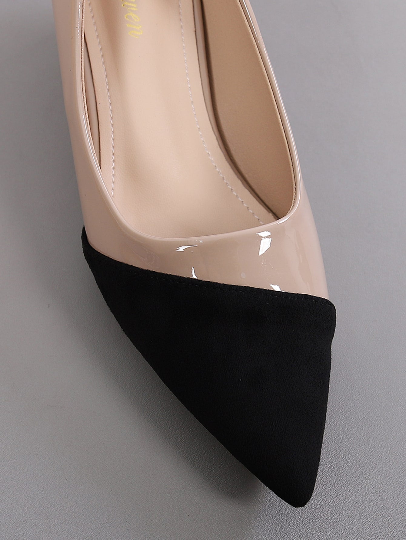 Buy SHEIN Two Tone Point Toe Heeled Court Pumps, Multicolor Elegant Color Blocking Women's High Heel Single Shoes in Pakistan