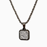 Buy Onyx Tone Pendant White Black Necklace in Pakistan