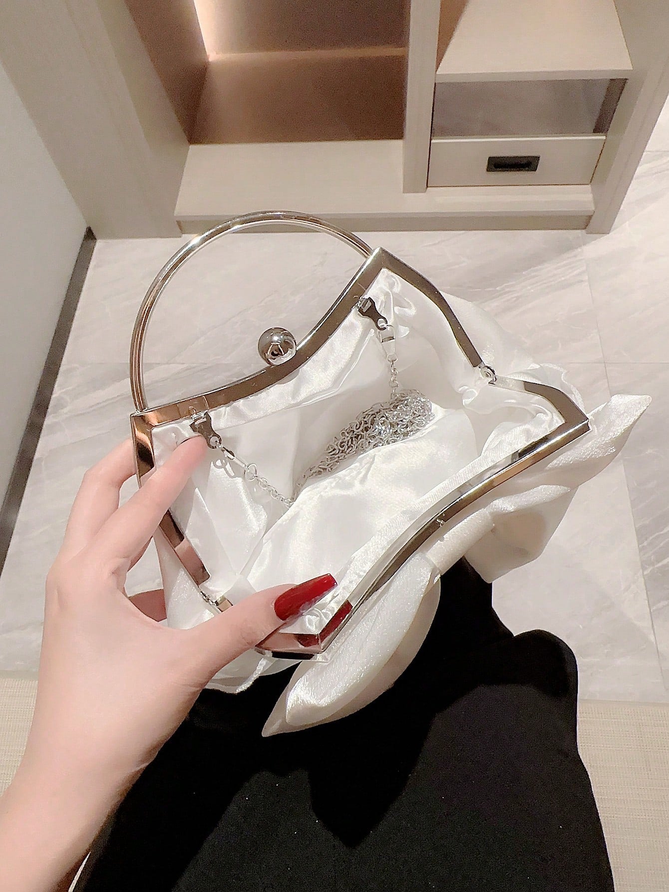 Buy SHEIN Fashionable Bow Decor Clip Evening Bag in Pakistan