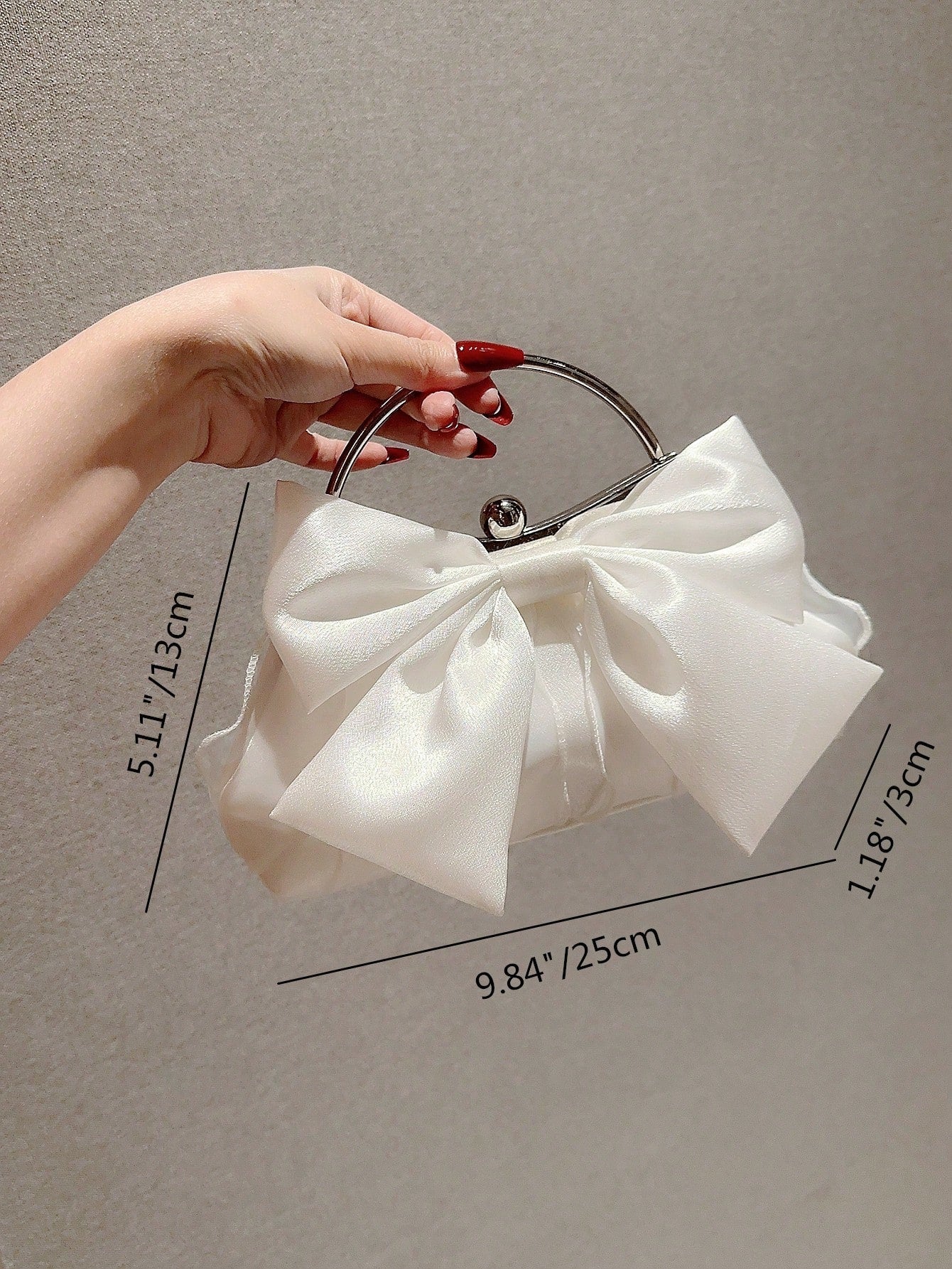 Buy SHEIN Fashionable Bow Decor Clip Evening Bag in Pakistan