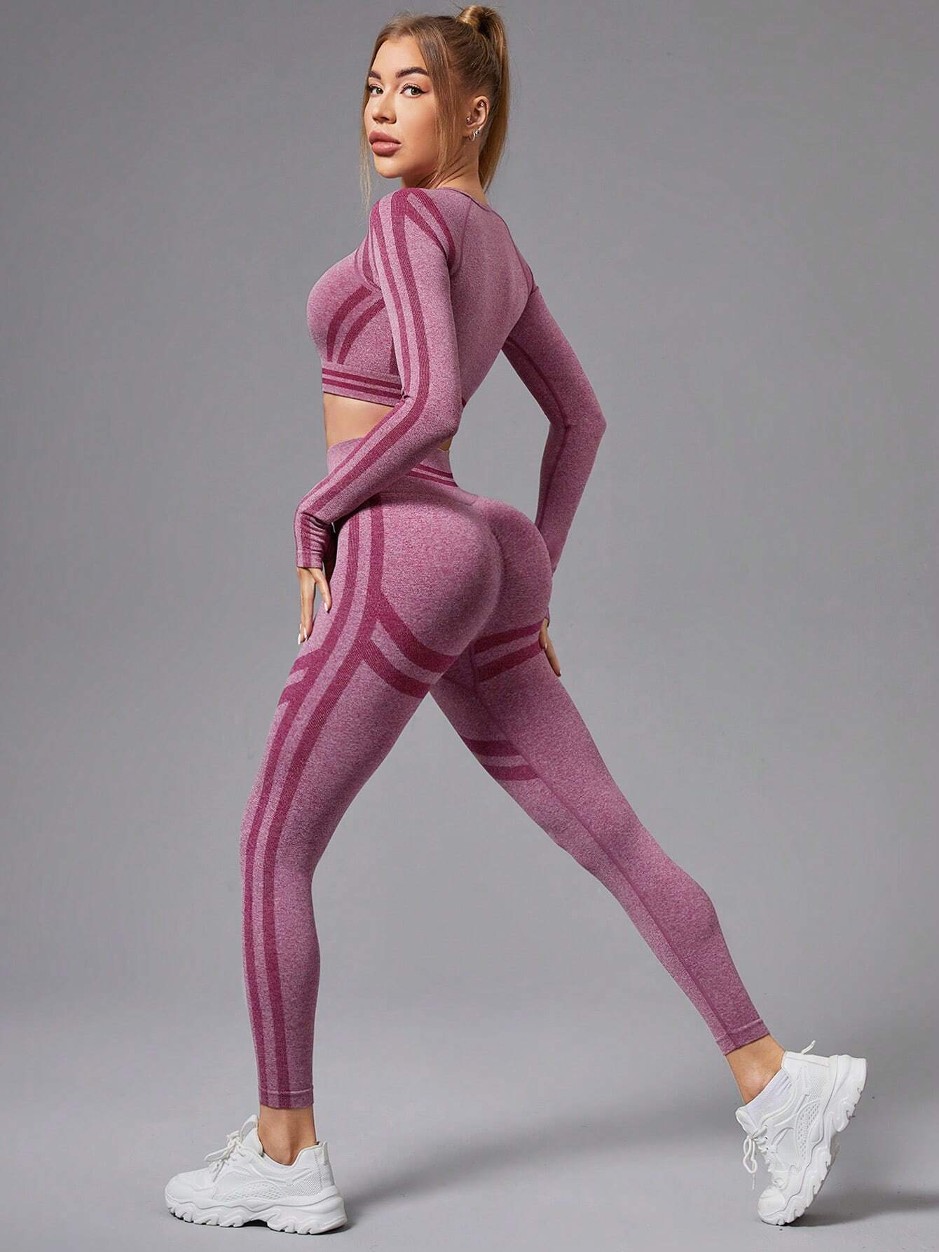 Buy SHEIN Yoga Basic Women's Color-block Breathable Comfortable Sports Suit in Pakistan