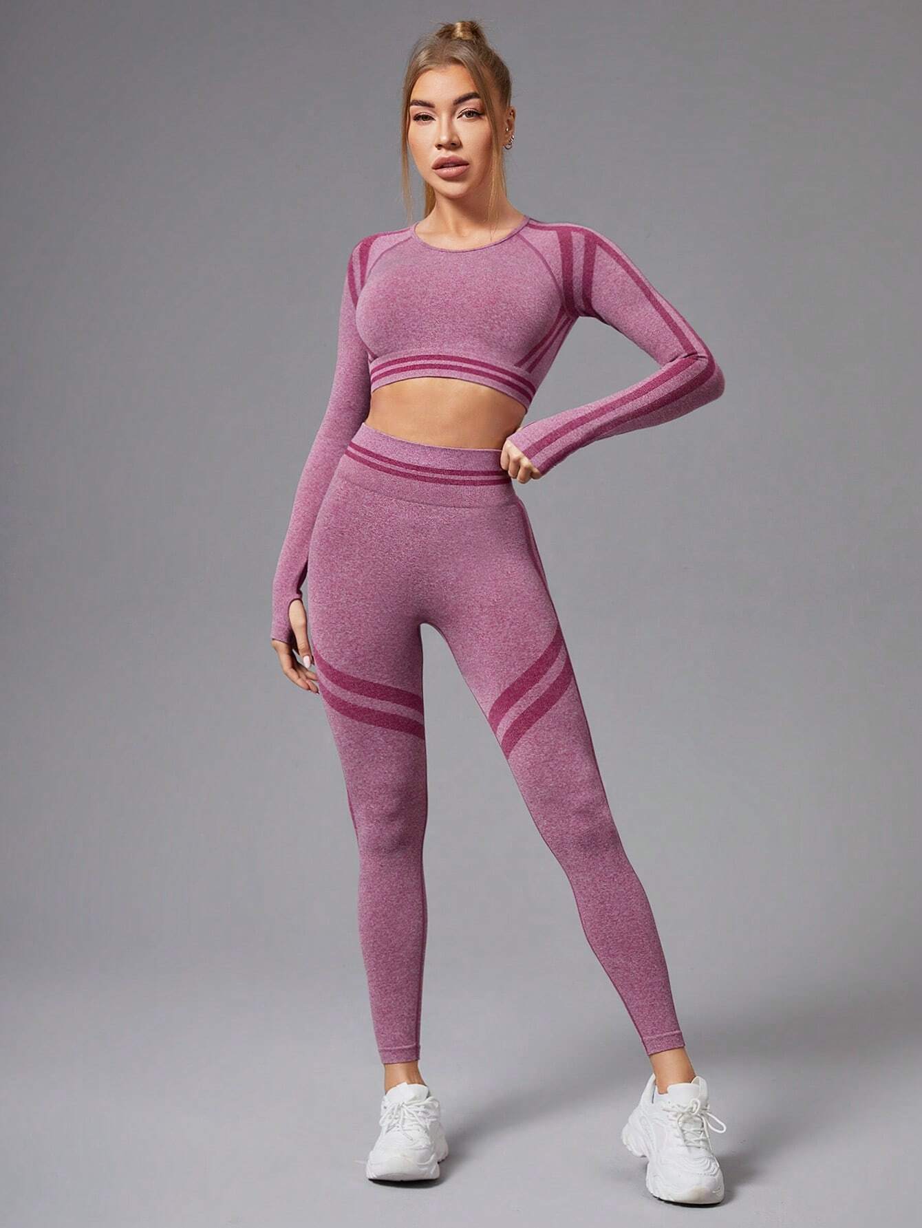 Buy SHEIN Yoga Basic Women's Color-block Breathable Comfortable Sports Suit in Pakistan