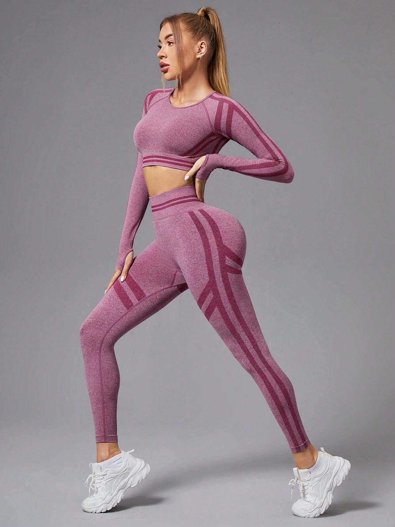 Buy SHEIN Yoga Basic Women's Color-block Breathable Comfortable Sports Suit in Pakistan