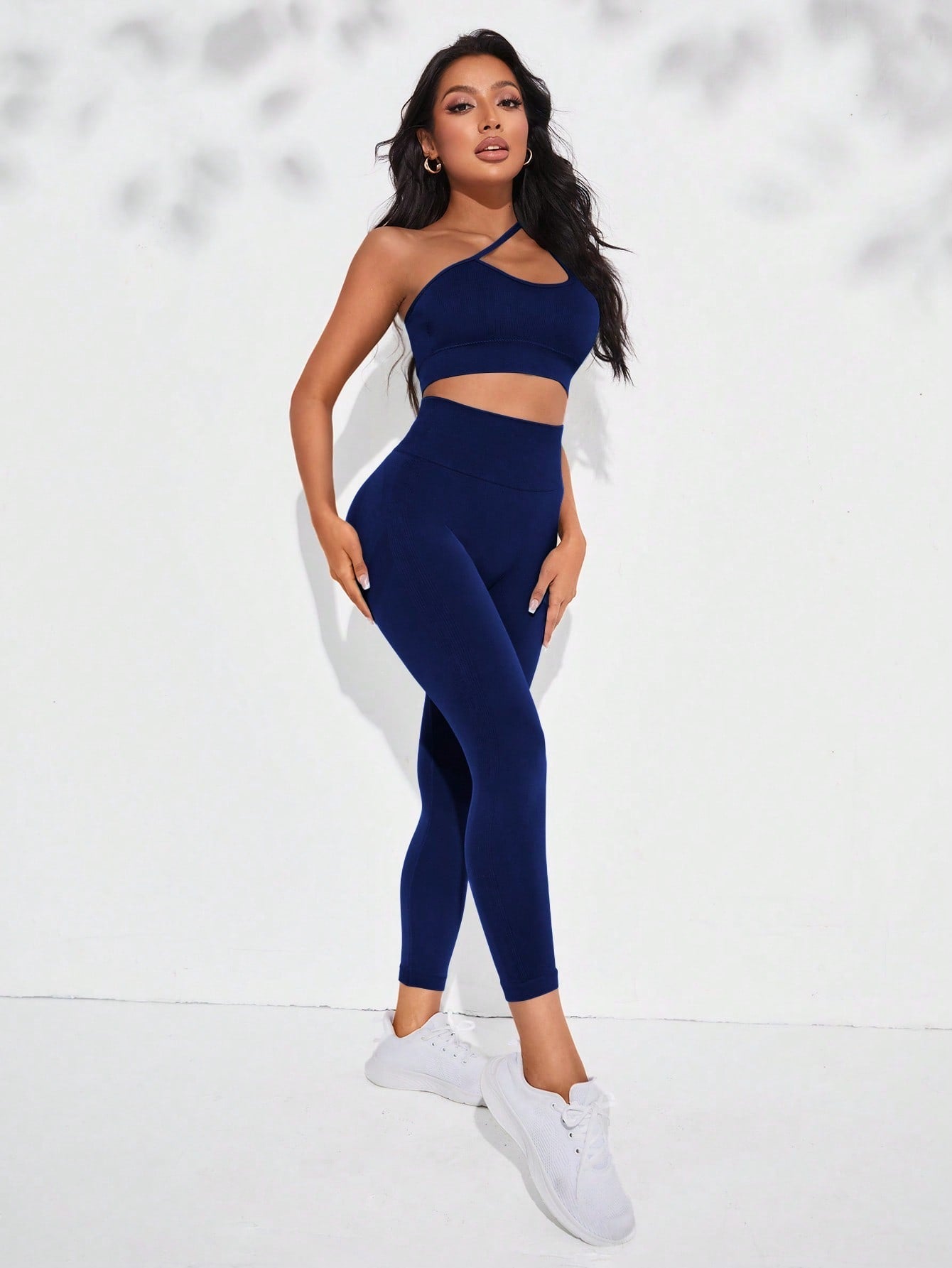 Buy SHEIN Yoga Sxy One Shoulder Cut Out Waist Sports Set in Pakistan