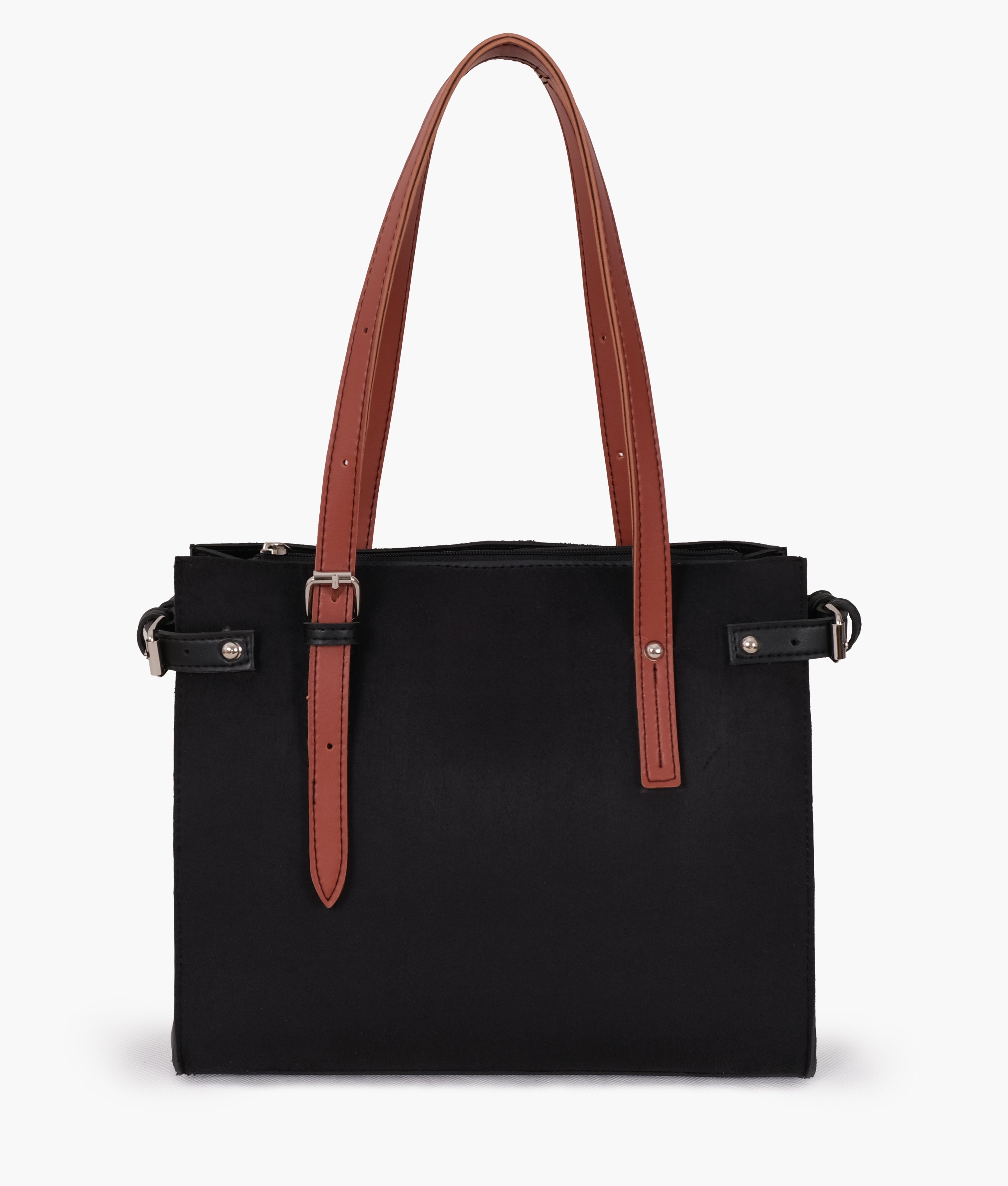Buy Suede Satchel Tote Bag - Black in Pakistan
