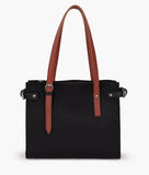 Buy Suede Satchel Tote Bag - Black in Pakistan