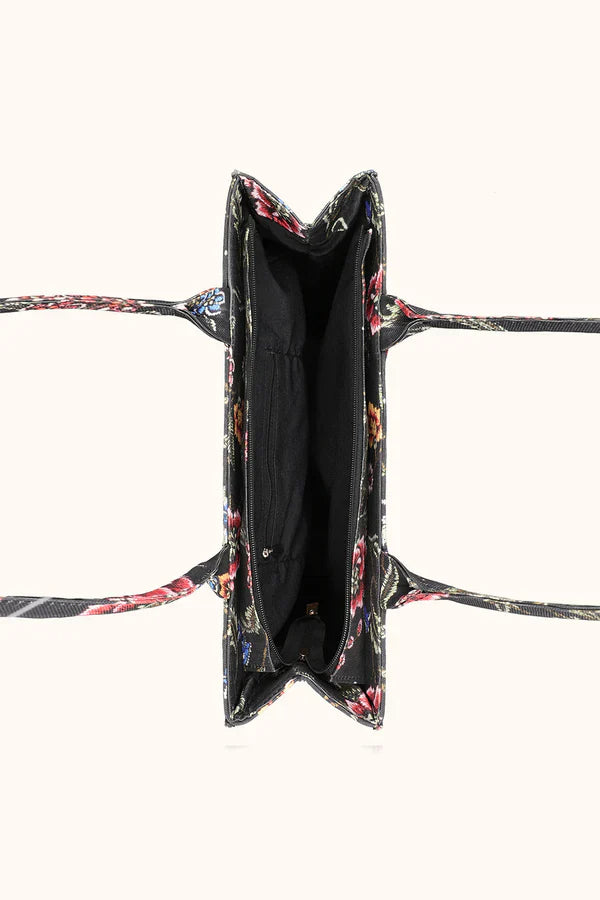 Buy Canvas Tote Bag Black Multi in Pakistan