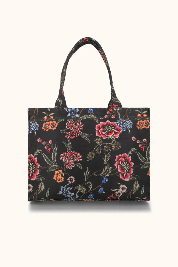 Buy Canvas Tote Bag Black Multi in Pakistan