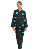 Buy Linen Pajama Suit with Scrunchie - Royal Dusk in Pakistan