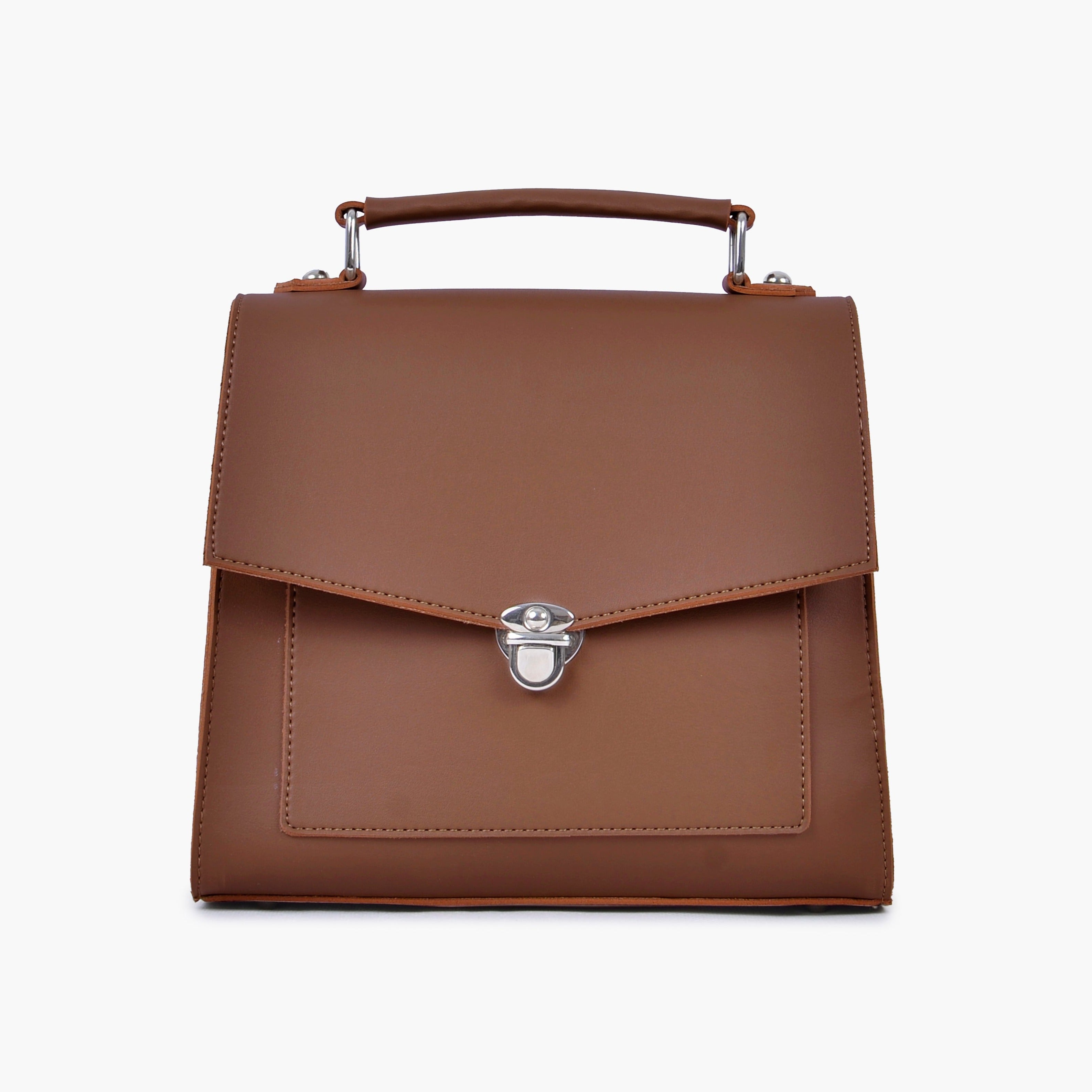 Buy Push Lock Messenger Bag - Brown in Pakistan