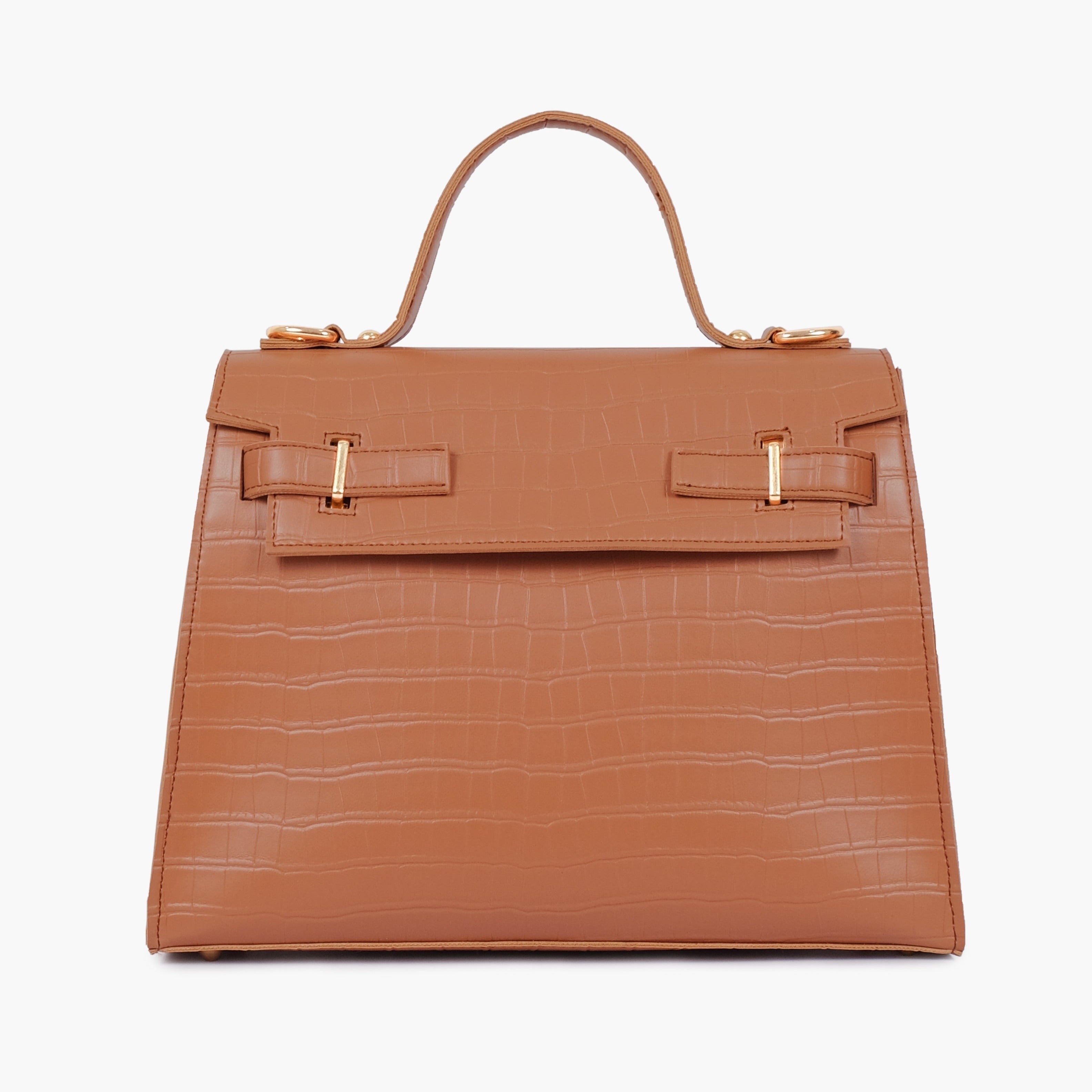Buy Top Handle Crocodile Mini Bag - Brown in Pakistan