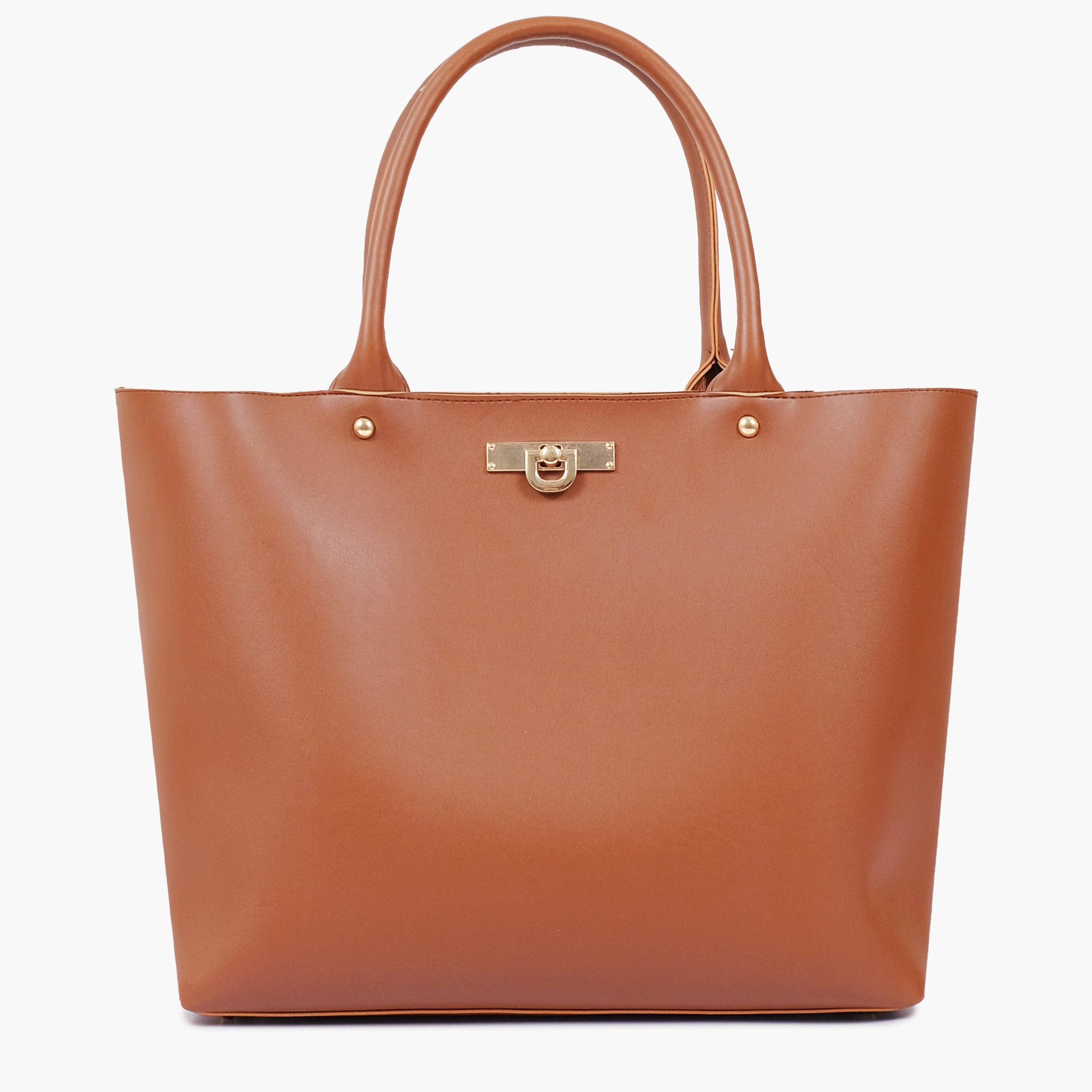 Buy Zipper Tote Bag - Brown in Pakistan